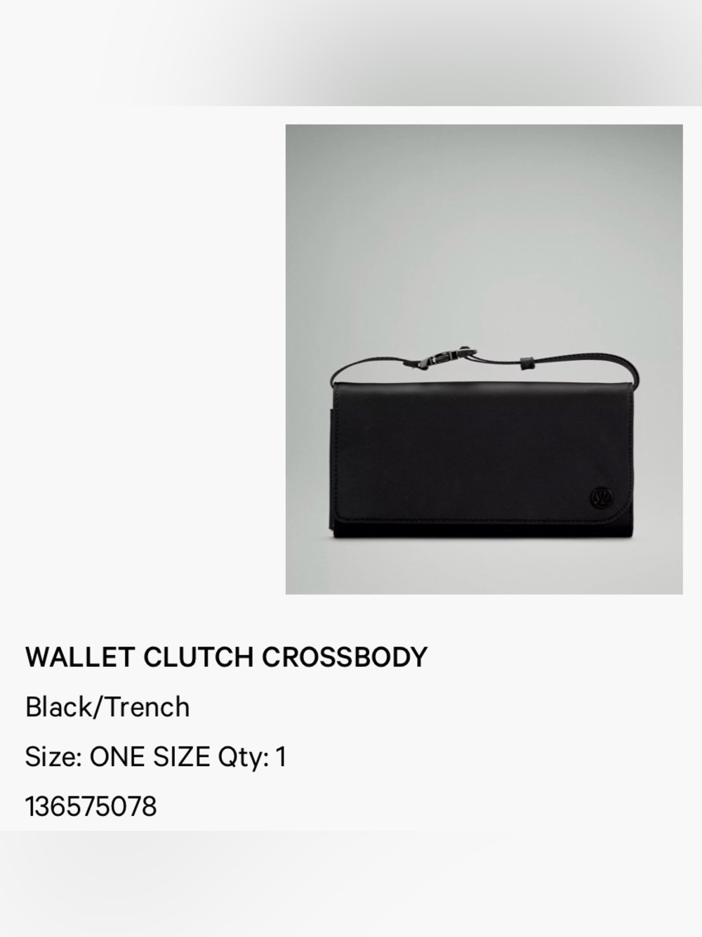 Lululemon Wallet Clutch Crossbody